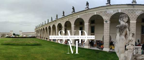 veduta di Villa Manin con logo "Lo Scrigno del Doge"