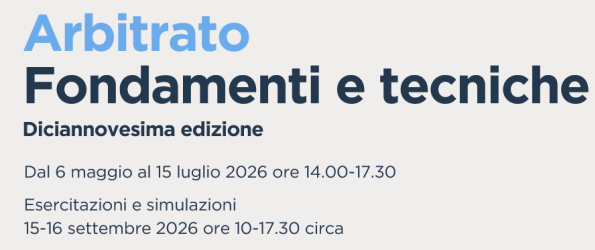ARBITRATO FONDAMENTI E TECNICHE