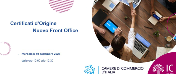banner nuovo front office certificati d'origine