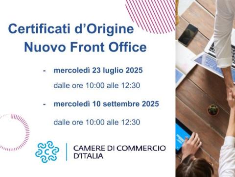 banner nuovo front office certificati d'origine banner nuovo front office certificati d'origine