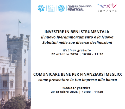 Webinar Innexta 22 e 29 ottobre 2026