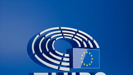 Fondo PMI EUIPO Logo EUIPO su sfondo blu