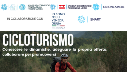 locandina cicloturismo con foto ciclista