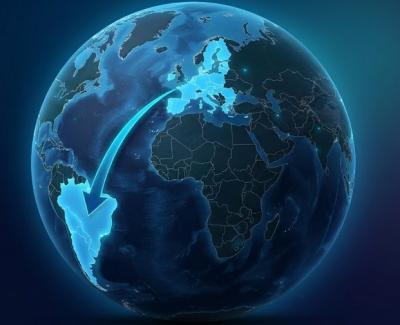 Globo - Europa e Mercosur collegati da una freccia